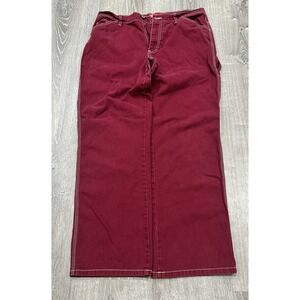 Dickies Pants Men's 31x30 Burgundy Maroon Wide Leg Carpenter Regular Fit Pants